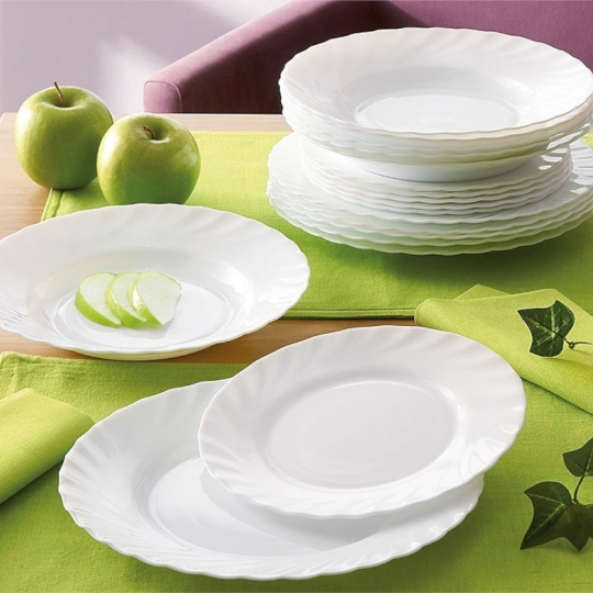 N3653 - Dĩa tròn cạn TT Luminarc 16cm Trianon trắng