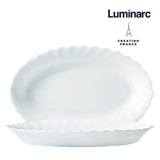 N3648 - Dĩa oval sâu TT Luminarc 22cm Trianon trắng