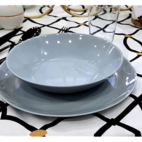 P0703 - Dĩa tròn sâu TT Luminarc Diwali màu ghi 20cm