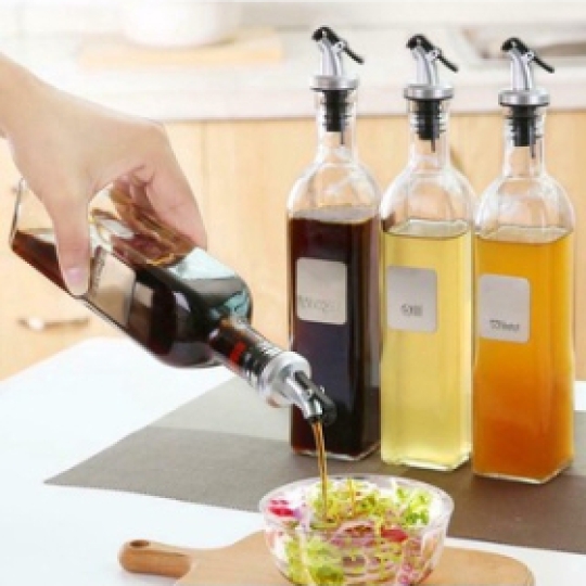 Chai rót gia vị thủy tinh vuông SAPATA