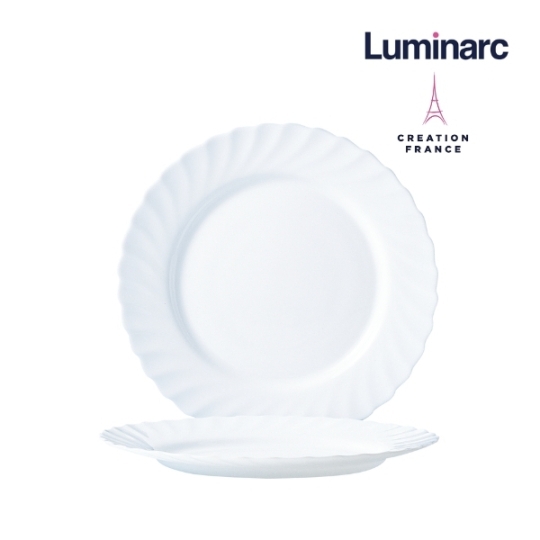 N3645 - Dĩa tròn cạn TT Luminarc 25cm Trianon trắng