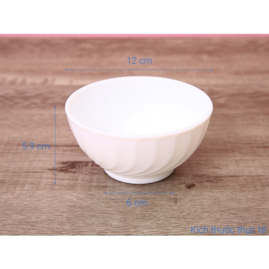 N3652 - Chén cơm TT Luminarc 12cm Trianon trắng
