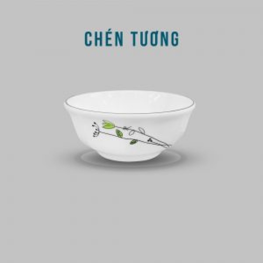 CHÉN CHẤM HOA LÁ CỎ (1084)