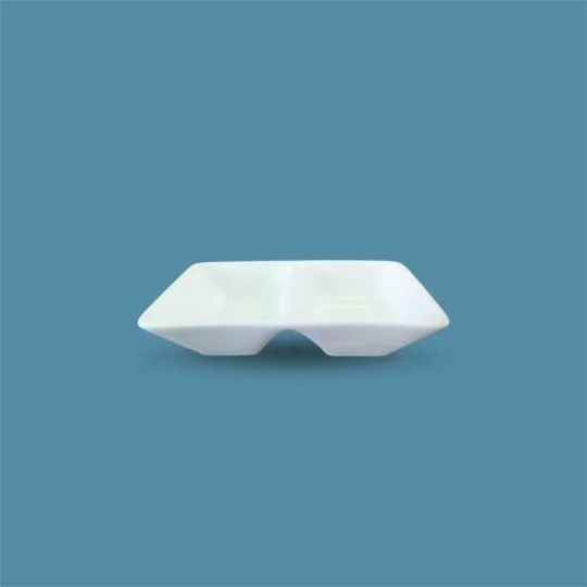 Dĩa tương 2 ngăn nhỏ 8x8cm Ohio