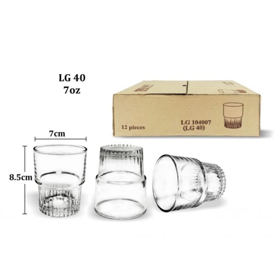 Ly lùn ngấn LG 104007 (40) - 200ml