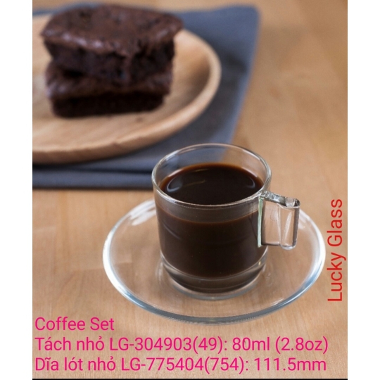 Tách trà LG 49 - Dĩa lót LG 754 -80ml