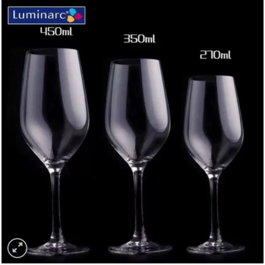 H2318 - Ly Rượu Vang Thuỷ Tinh Luminarc Mineral 450ml