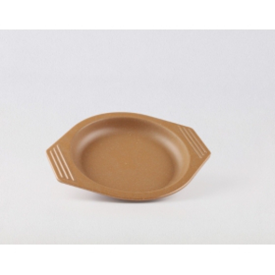 Dĩa bò bít tết PV135 dark brown bóng