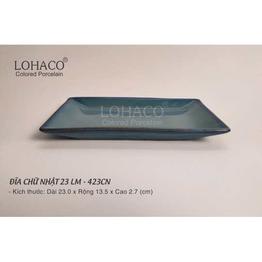 Dĩa chữ nhật 23x13.5cm hỏa biến XD